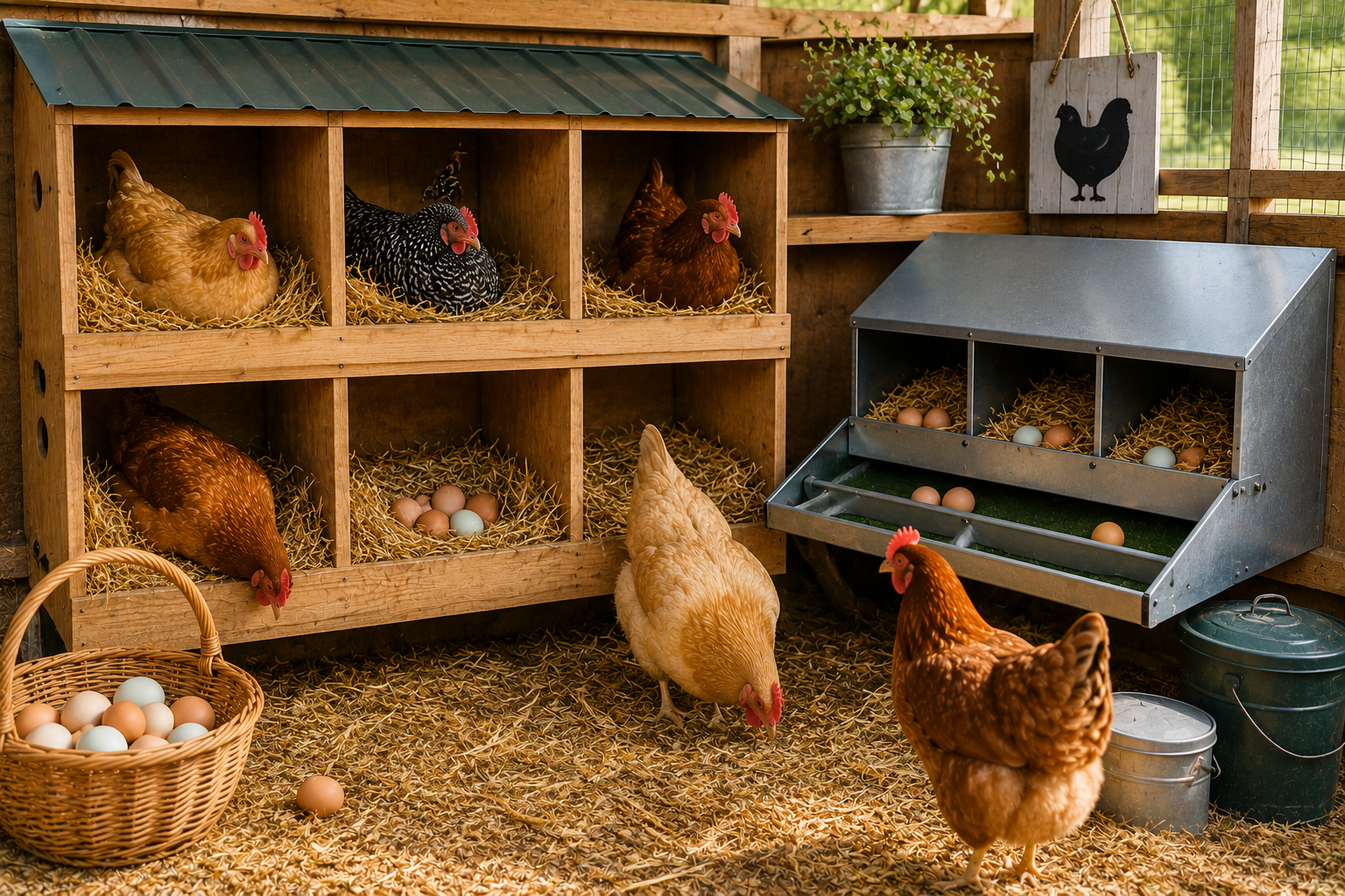 Best Nesting Boxes for Egg-Laying Hens