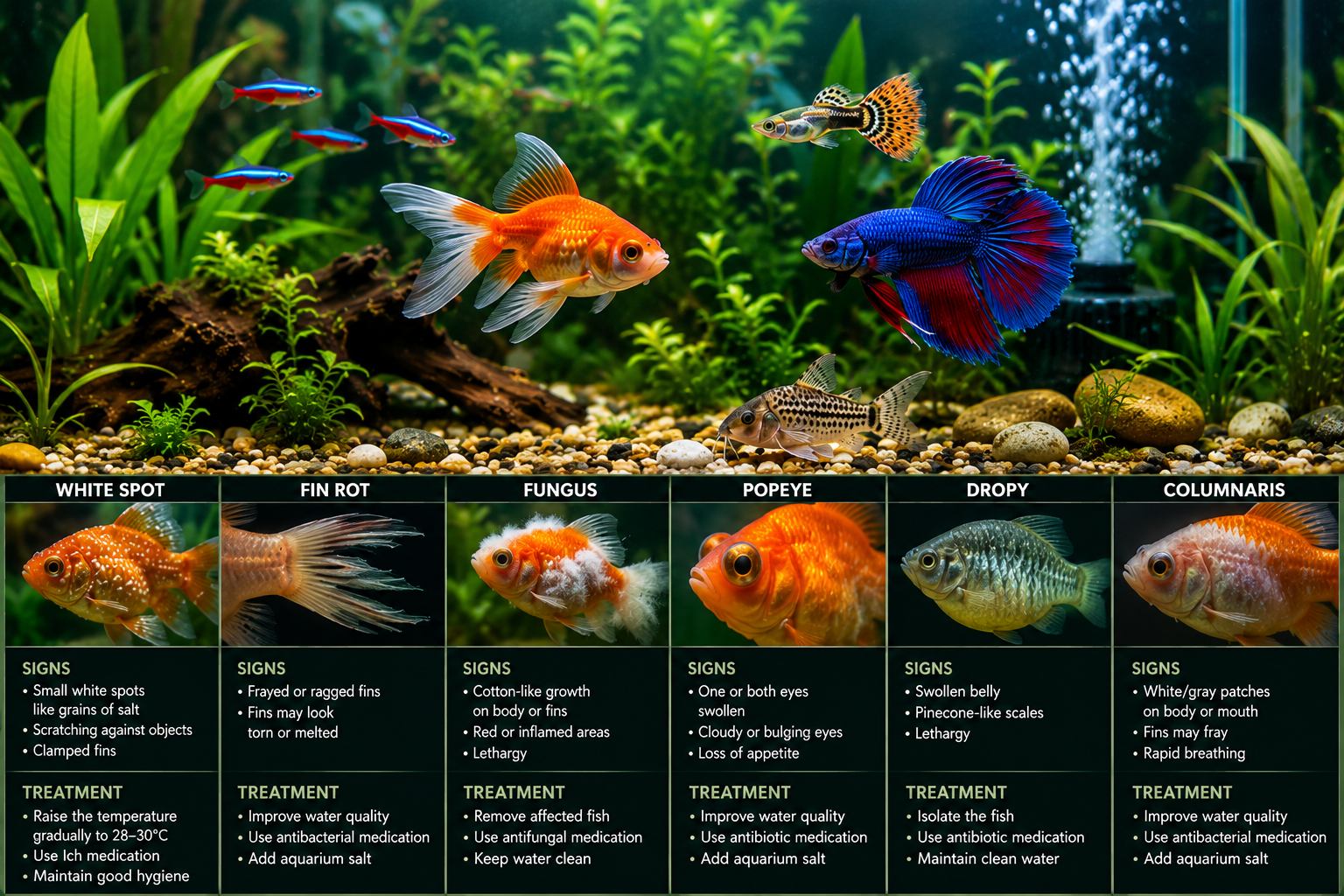 Common Fish Diseases and Treatments