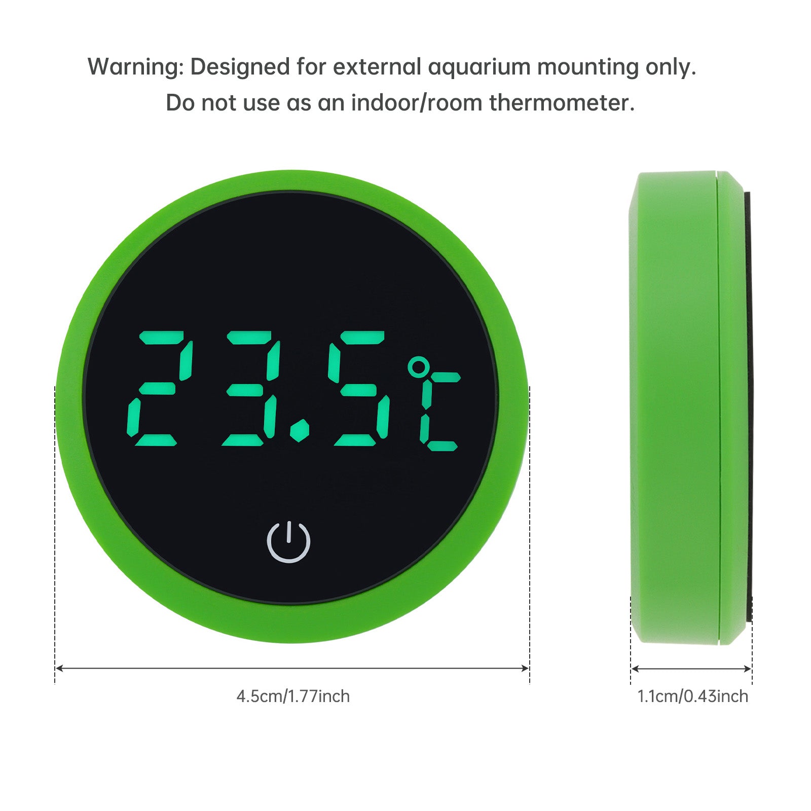 Cordless Digital Aquarium Thermometer LED Display Electronic Fish Tank Water Temperature Measurement Control Temp Meter Gauge