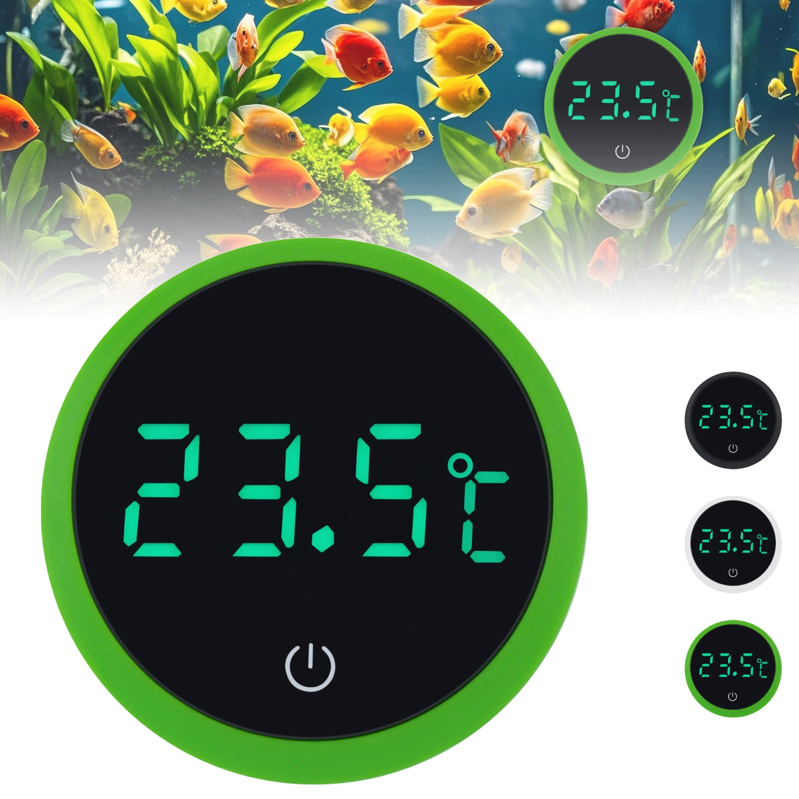 Cordless Digital Aquarium Thermometer LED Display Electronic Fish Tank Water Temperature Measurement Control Temp Meter Gauge