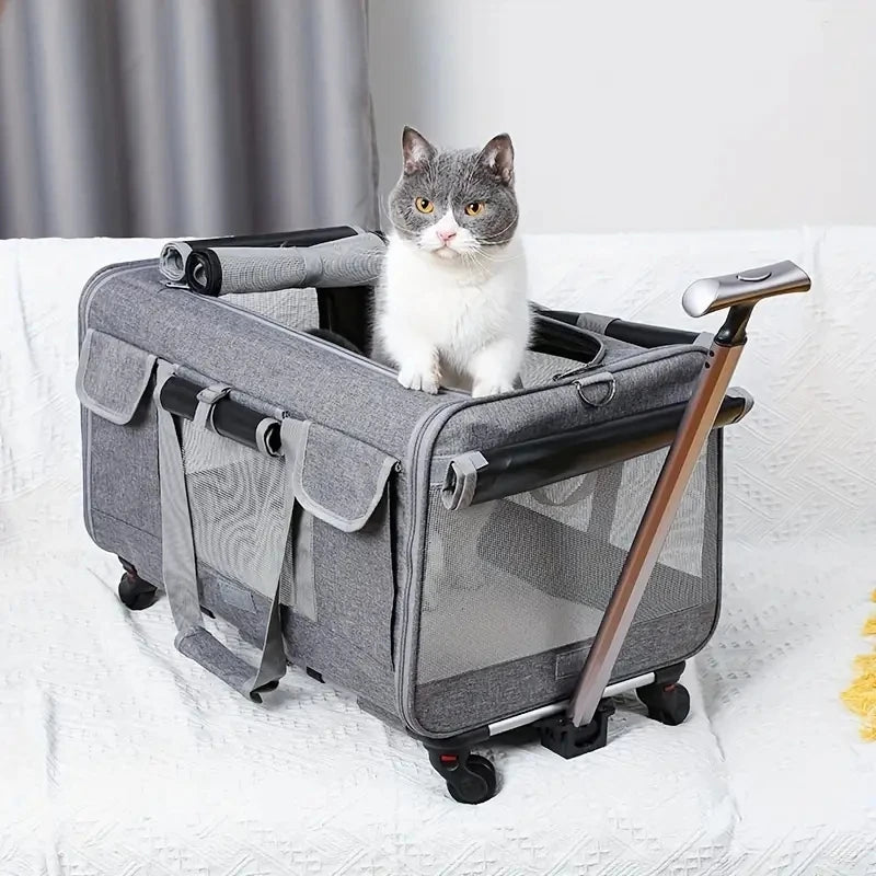 Extra Large Portable Pet Trolley Case, Detachable Dog Trolley Case, Large Foldable Pet Bag Cat Travel Carrier Bag - Play Paws Toys