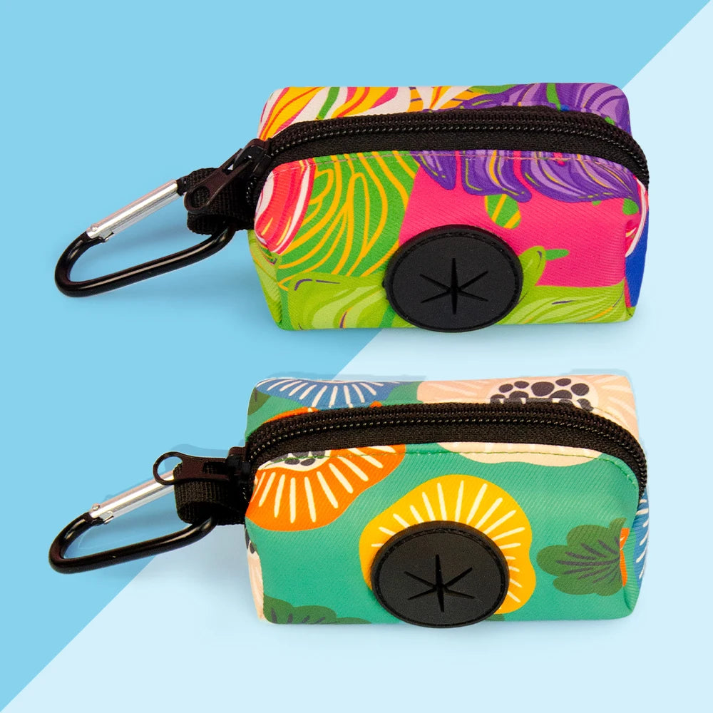 2pcs uniquely designed pet poop bag set fits all dog leashes no built-in bag and leash a must-have for pet owners