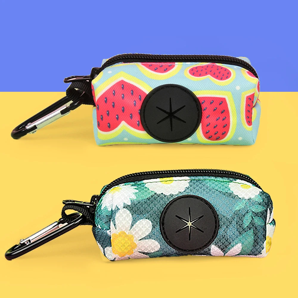 2pcs uniquely designed pet poop bag set fits all dog leashes no built-in bag and leash a must-have for pet owners