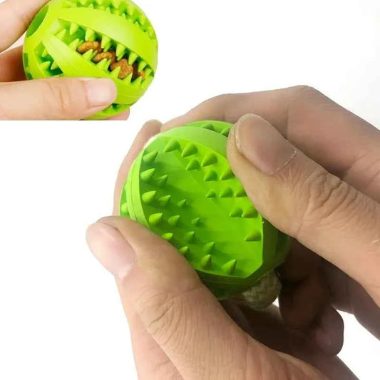 Interactive Dog Toy Tug Rope, Treat Dispenser Ball, Chew Toy for Large Breeds, Durable & Dental Health (Colors Vary)
