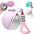 2-in-1 Portable Dog Water Bottle for Small Dogs - Leak-Proof & Compact Dog Travel Water Bottle -Stainless Steel Bottle & Silicon