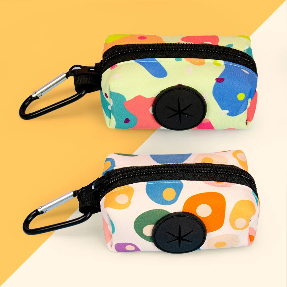 2pcs uniquely designed pet poop bag set fits all dog leashes no built-in bag and leash a must-have for pet owners