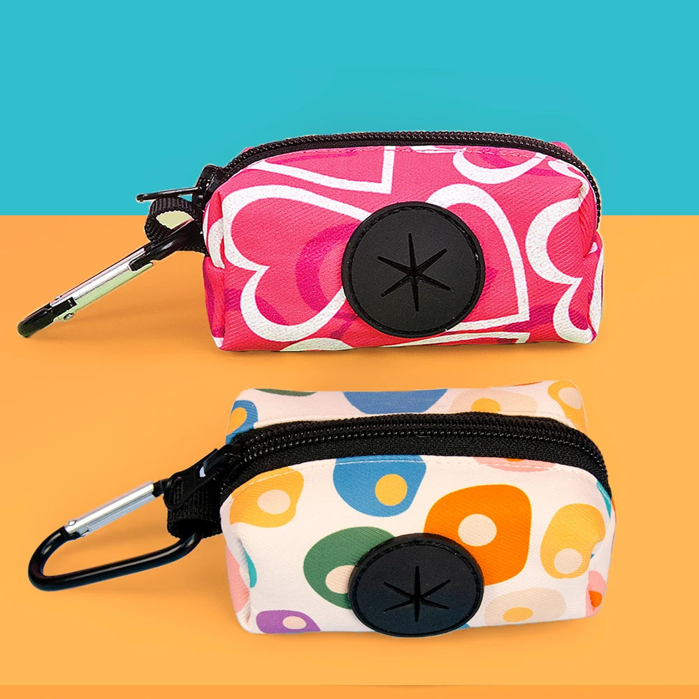 2pcs uniquely designed pet poop bag set fits all dog leashes no built-in bag and leash a must-have for pet owners