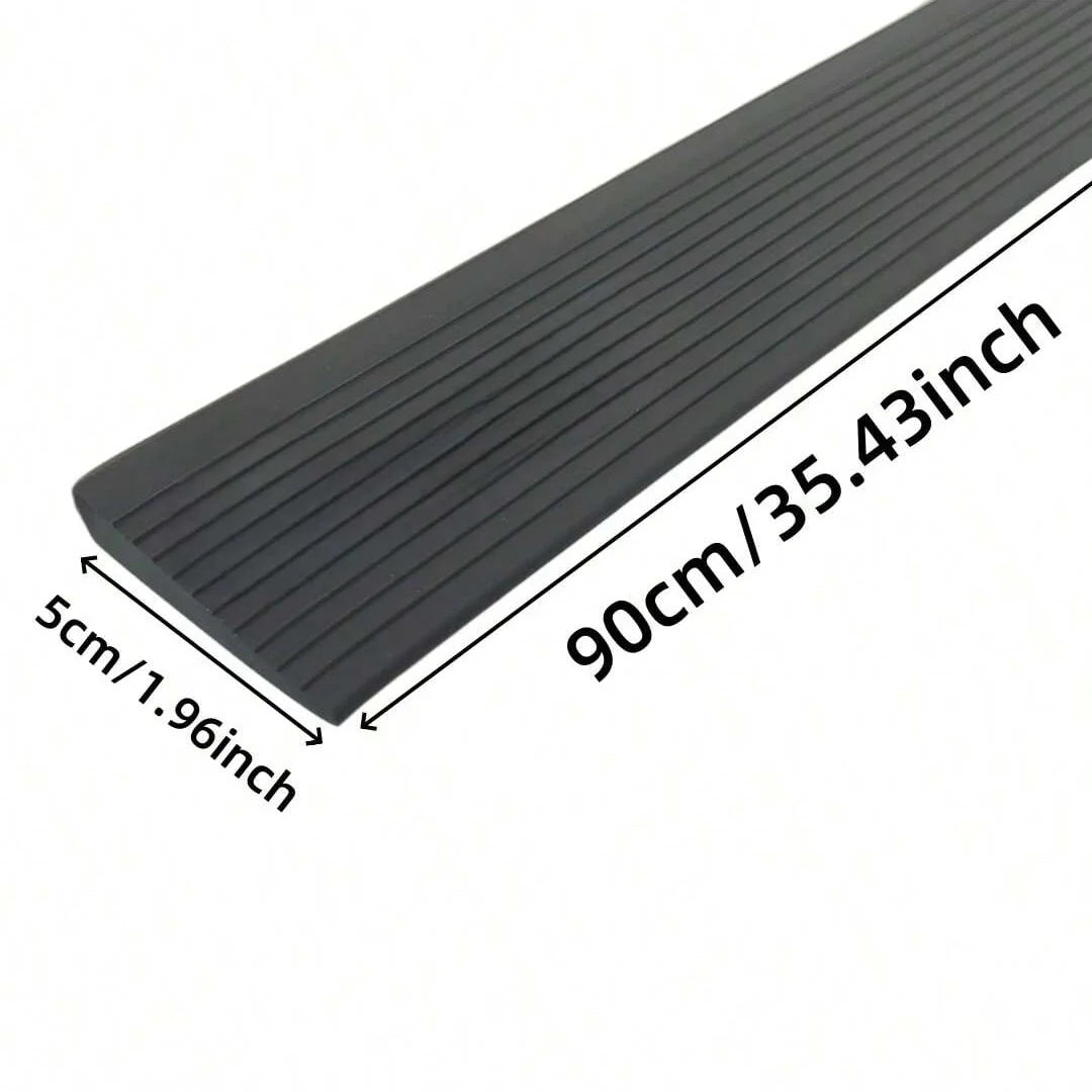 1PC 0.9mx5cm Multi-Purpose Ramp Mat Door Threshold Ramp- Self-Adhesive, Durable, Non-Slip, Suitable for Robotic Vacuums