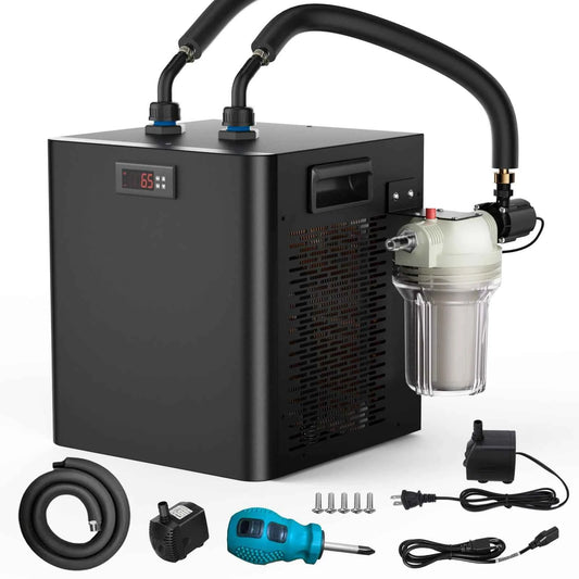 Ice Bath Water Chiller for Cold Plunge Tubs, 1/3 HP Cold Plunge Chiller Built-in Filter & Pump for Ice Bath Cold Therapy Recover
