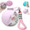2-in-1 Portable Dog Water Bottle for Small Dogs - Leak-Proof & Compact Dog Travel Water Bottle -Stainless Steel Bottle & Silicon