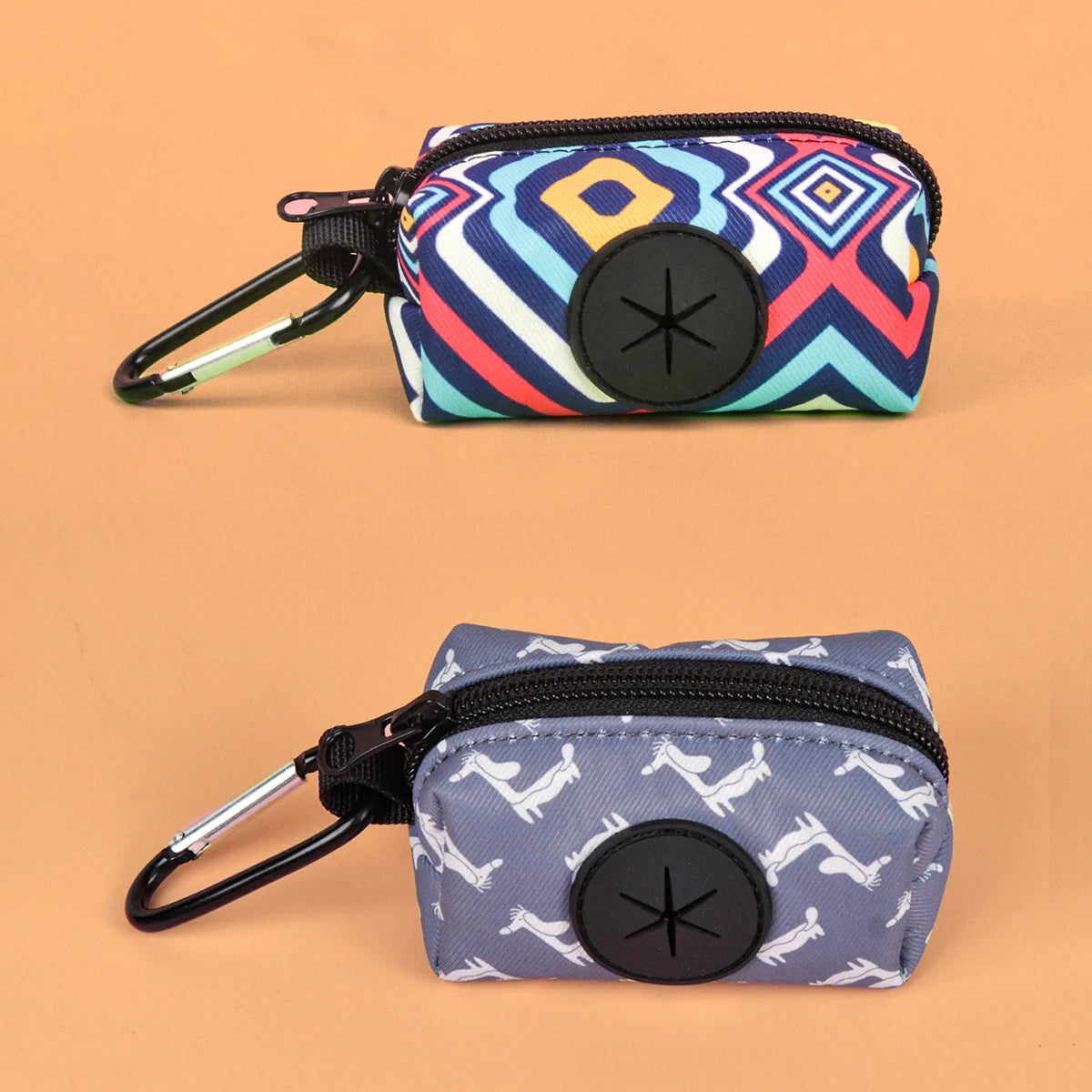 2pcs uniquely designed pet poop bag set fits all dog leashes no built-in bag and leash a must-have for pet owners