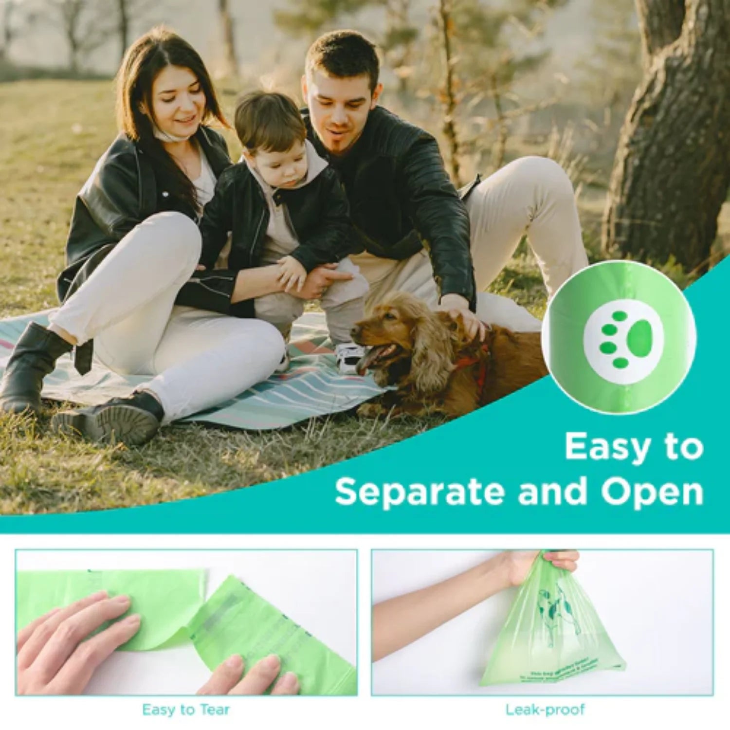 27Rolls 405bags Biodegradable Extra Thick Dog Leak Proof Poop Bags Dog Waste Bags with Dispenser
