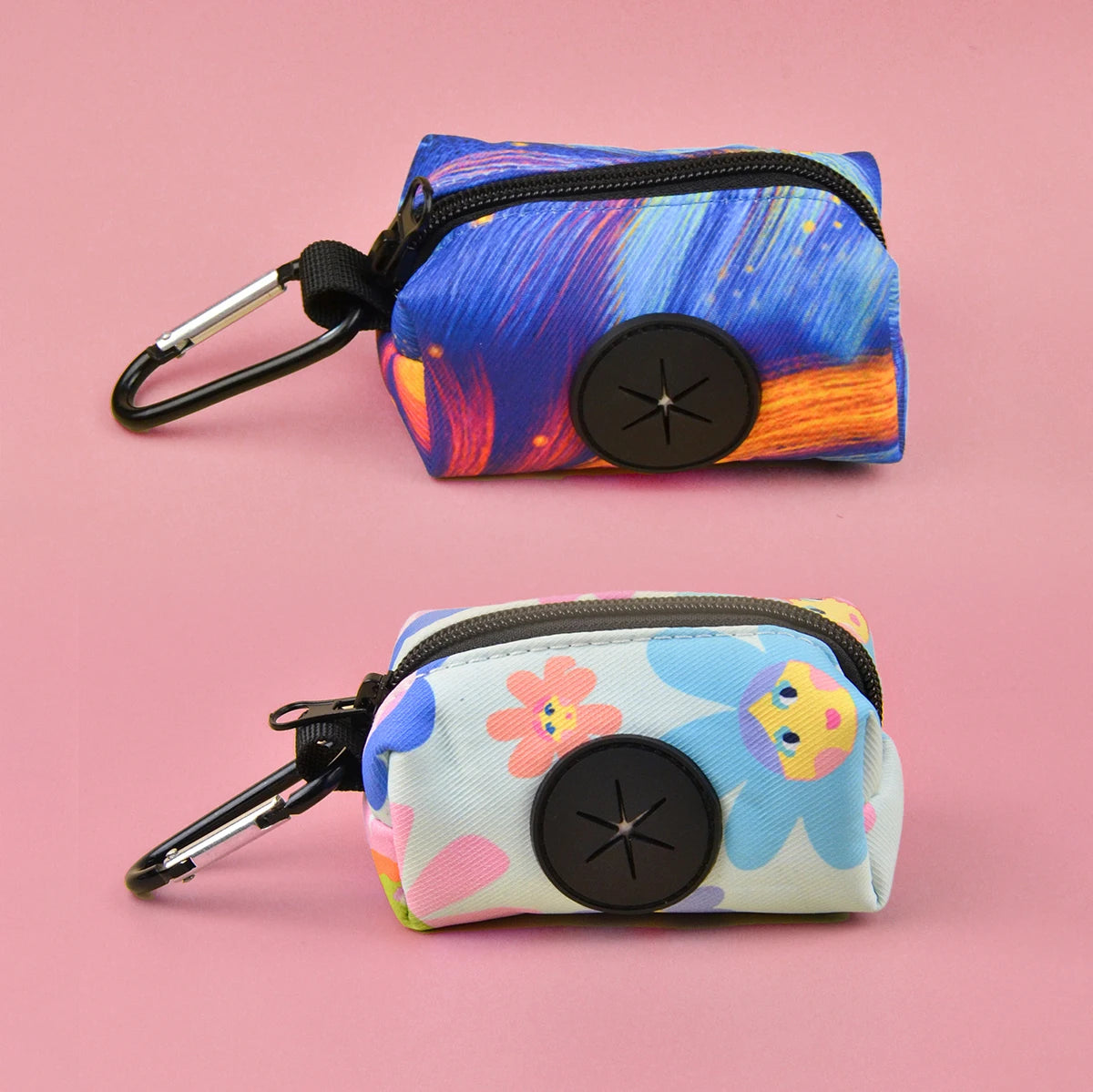 2pcs uniquely designed pet poop bag set fits all dog leashes no built-in bag and leash a must-have for pet owners