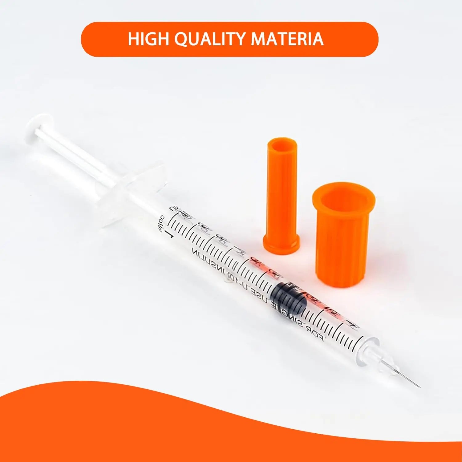 30PACK 0.3ml 0.5ml 1ml Disposable Individually Wrapped Insulin Syringe for Animals,Lab