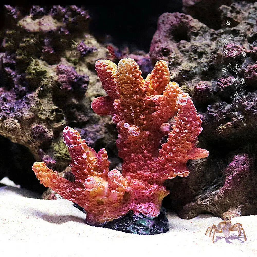 Resin Coral Reef Aquarium Ornaments Fish Tank Decor Resin Coral Home Tank Decor
