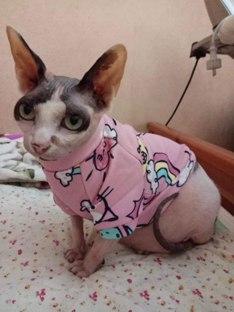 Sweet Pet Clothes for Cats Winter Warm Cat Costume Katten Gotas Kedi Sphynx Hoodie Sweater Puppy Dog Clothing mascotas Products - Play Paws Toys
