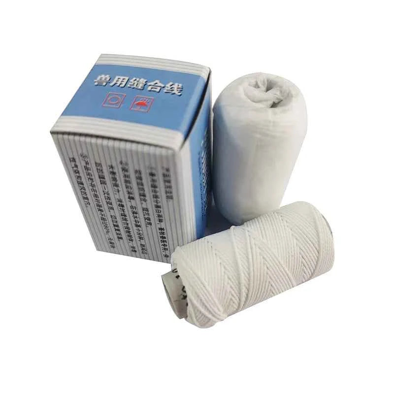 Surgical Suture Thread 1 Pcs Surgical Needle 10 Pcs Veterinary Surgery Equipment Suture Needle Suture Thread Animal Pet Feeding