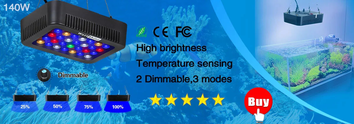Smart Aquarium Light App Control Full Spectrum Fish Tank Light Bluetooth Coral Reef Lamp for Freshwater Saltwater Tank Lamps