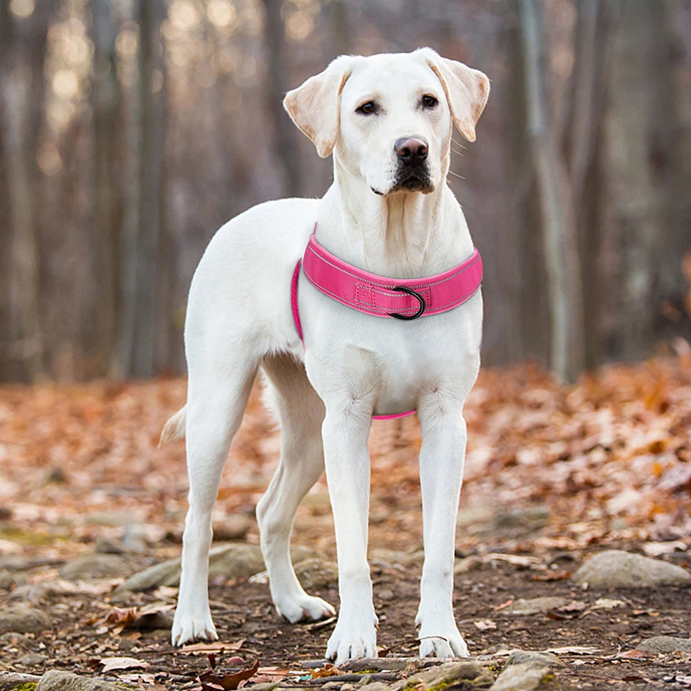 Reflective No Pull Nylon Dog Harness Adjustable Pet Walking Training Harness Vest For Medium Large Dogs Pitbull German Shepherd