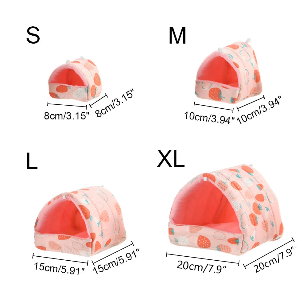 Cartoon Warm Sleeping Bed Nest for Rabbits & Guinea Pigs