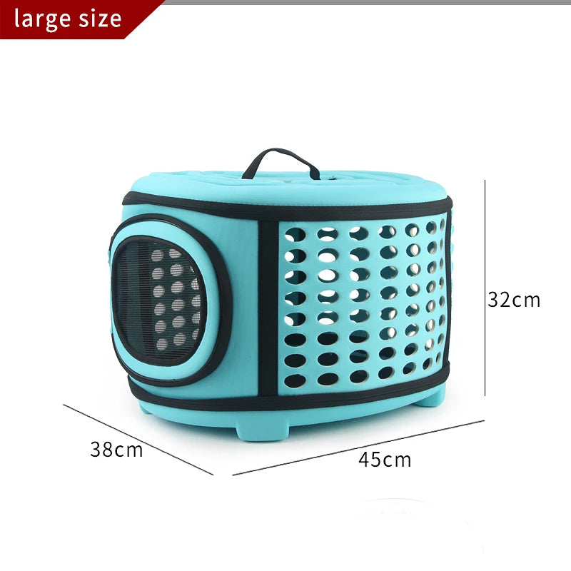 Travel Pet Bag Cat Flower Carriers Bags Breathable Pink Folding Small Dog Outdoor Shoulder Bag Folding Cats Carrying - Play Paws Toys