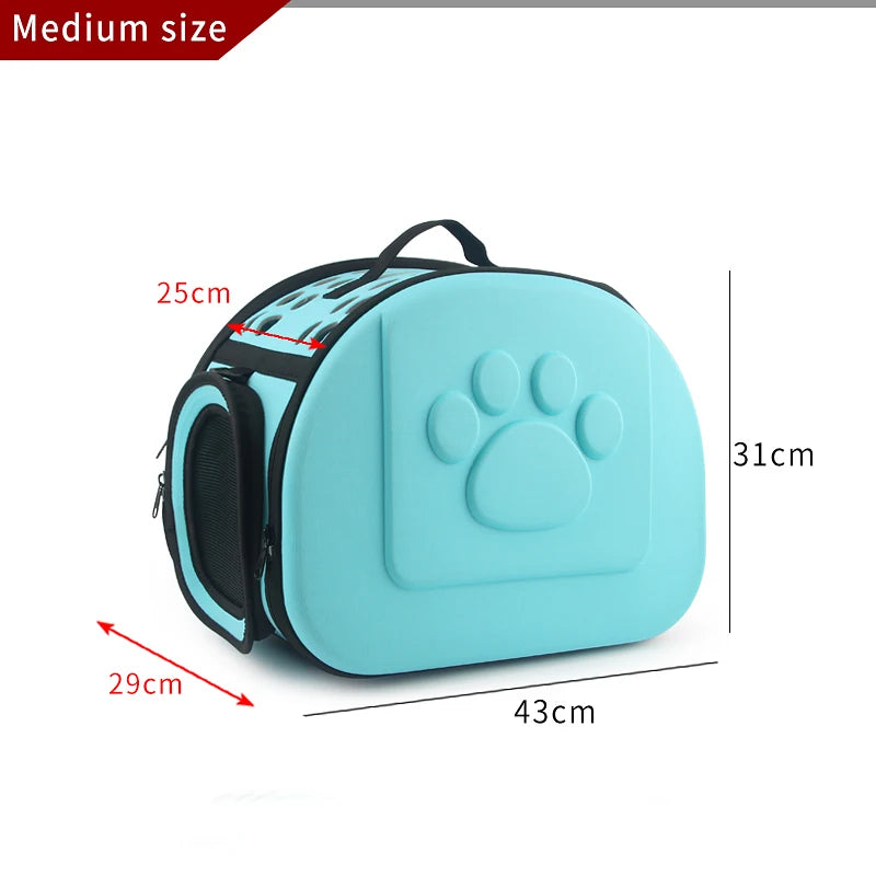 Travel Pet Bag Cat Flower Carriers Bags Breathable Pink Folding Small Dog Outdoor Shoulder Bag Folding Cats Carrying - Play Paws Toys