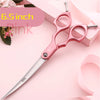 Fenice Professional JP440C&VG10 Colorful 6.0 6.5 Inch Curved Grooming Scissors Pet Scissor for Dogs Cats