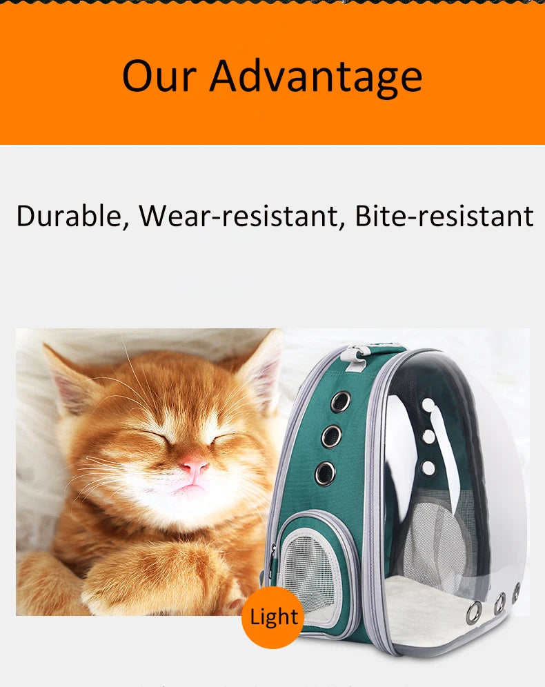 High Quality Astronaut Portable Cat Travel Bag Breathable Space Capsule Expandable Transparent Carrier Pet Backpack For Cat Dog - Play Paws Toys