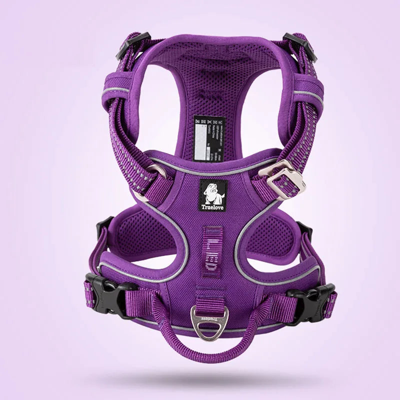 Truelove Front Nylon Dog Harness No Pull Vest Soft Adjustable Safety Harness For Dog Small Large Running Training French Bulldog