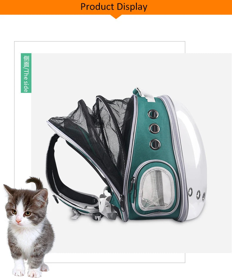High Quality Astronaut Portable Cat Travel Bag Breathable Space Capsule Expandable Transparent Carrier Pet Backpack For Cat Dog - Play Paws Toys