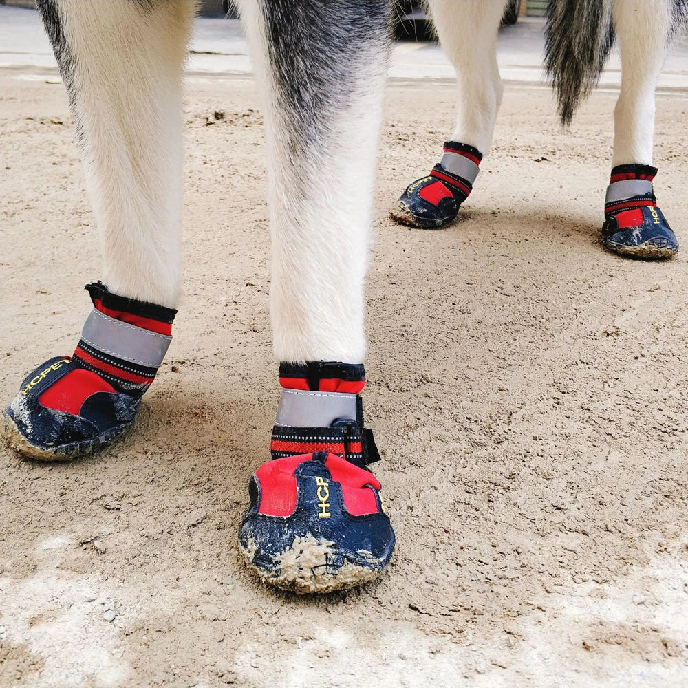 Reflective Dog Shoes Sneaker Waterproof Anti Skid Winter Dog Boots Footwear Socks Pet Shoes for Husky Medium Large dogs