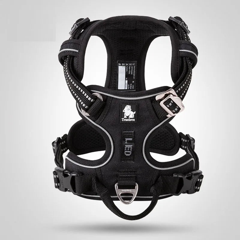 Truelove Front Nylon Dog Harness No Pull Vest Soft Adjustable Safety Harness For Dog Small Large Running Training French Bulldog