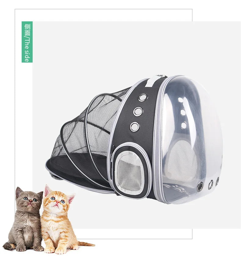 High Quality Astronaut Portable Cat Travel Bag Breathable Space Capsule Expandable Transparent Carrier Pet Backpack For Cat Dog - Play Paws Toys