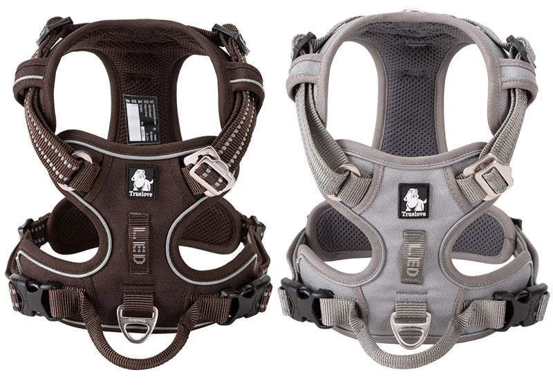 Truelove Front Nylon Dog Harness No Pull Vest Soft Adjustable Safety Harness For Dog Small Large Running Training French Bulldog