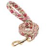 Personalized Dog Collar And Leash Set Nylon Dog Collars Floral Printed Pet Walking Leash Customized ID Tag For Medium Large Dogs