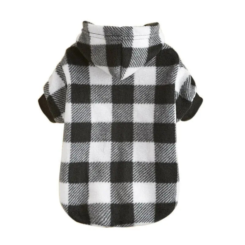Plaid Winter Warm Pet Dog Cat Clothes Hoodies Sweater Clothing Puppy Coat Jacket Cute Puppy Outfit Pet Jacket Coat Clothing - Play Paws Toys