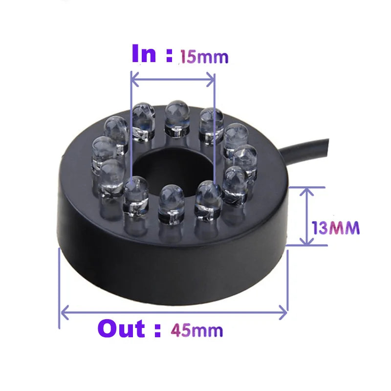 MEMEOKON Aquarium Light LED Circle Lights with Hole for Underwater Fountain Pump Fish Tank Lighting Swimming Pool Decoration