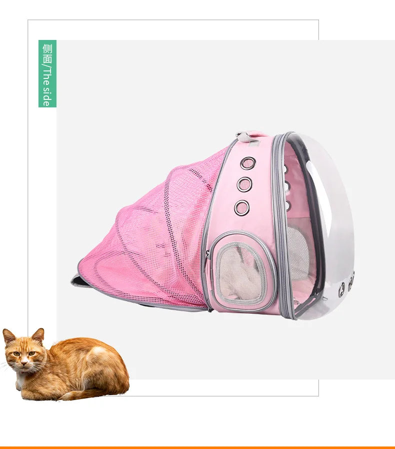 High Quality Astronaut Portable Cat Travel Bag Breathable Space Capsule Expandable Transparent Carrier Pet Backpack For Cat Dog - Play Paws Toys