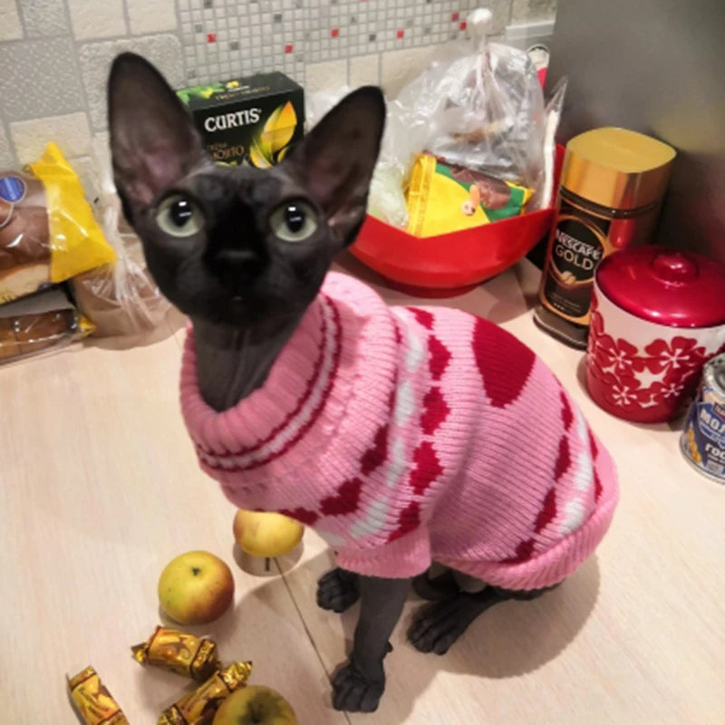 Christmas Cat Sweater Winter Warm Pet Costume for Cats Kedi katten Sphynx Clothing Mascotas Clothes for Dog Animals ropa de gato - Play Paws Toys