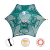 High Strength 4-28 Holes Automatic Hand Fishing Net Shrimp Cage Fish Trap Cast Nets Cast Fold Crab Fishing Network Outdoor Net