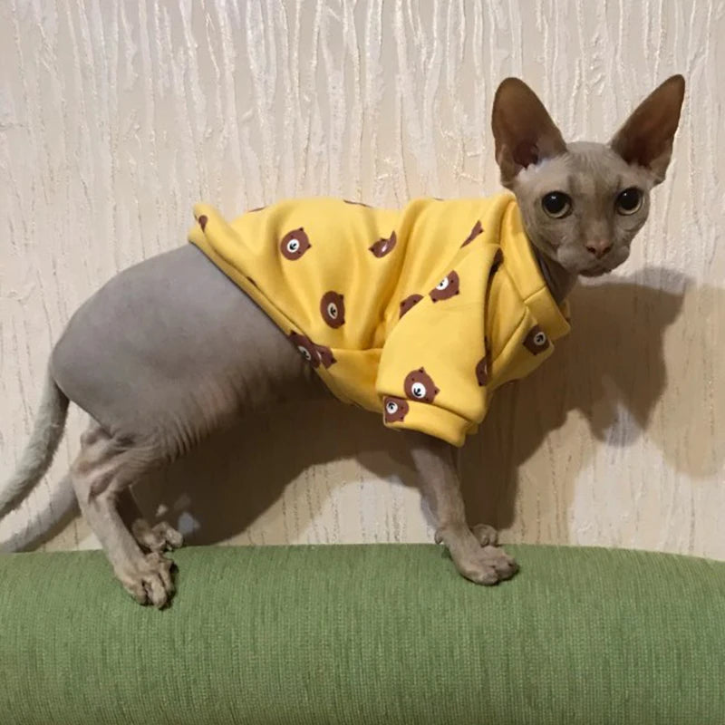 Sweet Pet Clothes for Cats Winter Warm Cat Costume Katten Gotas Kedi Sphynx Hoodie Sweater Puppy Dog Clothing mascotas Products - Play Paws Toys
