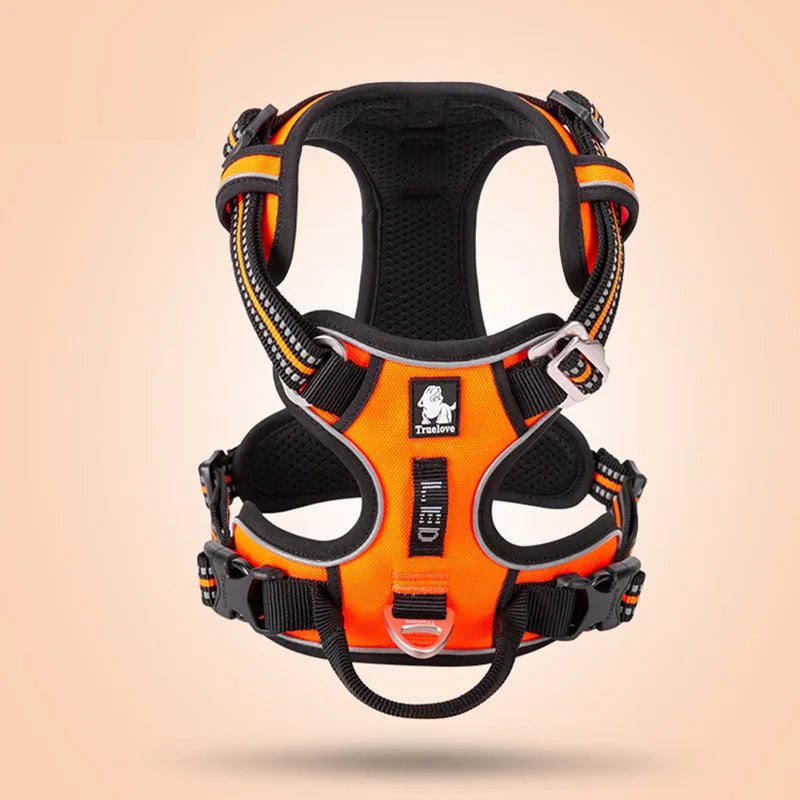 Truelove Front Nylon Dog Harness No Pull Vest Soft Adjustable Safety Harness For Dog Small Large Running Training French Bulldog