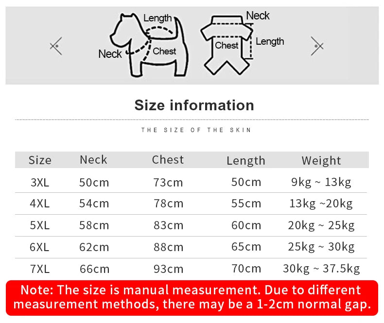 HOOPET 3XL-7XL Winter Thick Big Dog Clothes Lambs Wool Jacket for Medium Large Dogs Windproof Coat Pet Accessories