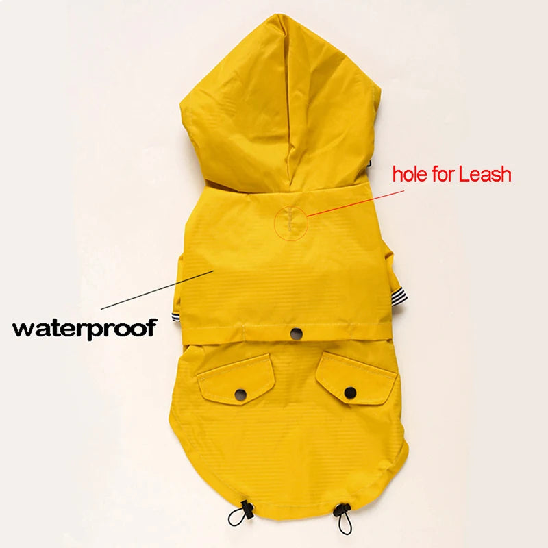 Waterproof Pet Dog Coat for Small Medium Large Dogs Windproof Jacket Dog Raincoat Dog Sport Hoodies Pet Clothes pink yellow