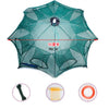 High Strength 4-28 Holes Automatic Hand Fishing Net Shrimp Cage Fish Trap Cast Nets Cast Fold Crab Fishing Network Outdoor Net