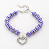 Rhinestone Pet Collar Puppy Dog Cat Imitation Pearl Necklace Pet Accessories Lovely Fashion Pets Dogs Cats Collar