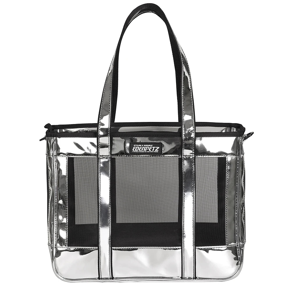 EDENPETZ Breathable Pet Dog Cat Carrier Mesh Leather Fashion Large Travel Puppy Kitty Carry Bag Shoulder Handbag - Play Paws Toys
