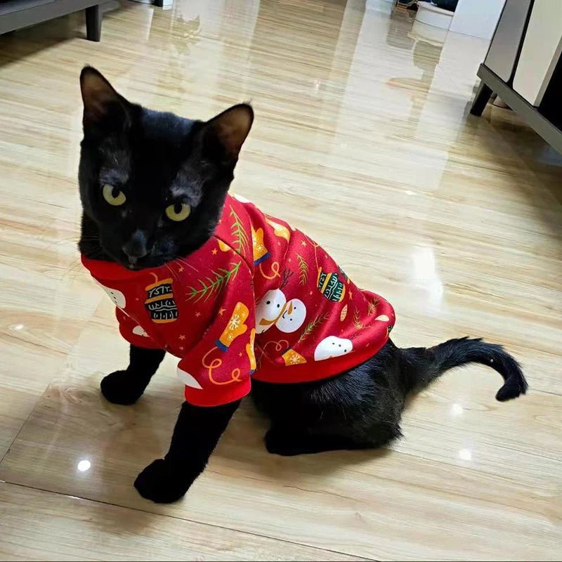 Sweet Pet Clothes for Cats Winter Warm Cat Costume Katten Gotas Kedi Sphynx Hoodie Sweater Puppy Dog Clothing mascotas Products - Play Paws Toys