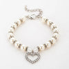 Rhinestone Pet Collar Puppy Dog Cat Imitation Pearl Necklace Pet Accessories Lovely Fashion Pets Dogs Cats Collar