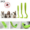 NEW 3PCS Pet Flea Remover Tool Plastic Scratching Hook Remover Pet Cat Dog Grooming Supplies Tick Removal Tool Tweezers Comb